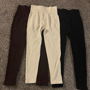 Women’s Yoga Ribbed Three-Piece Set